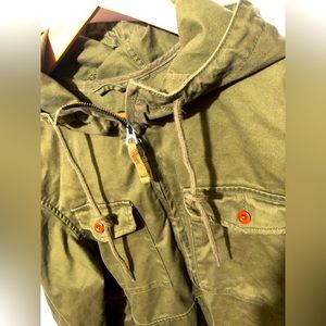 Vintage J. Crew Olive Green XL Jacket Hoodie